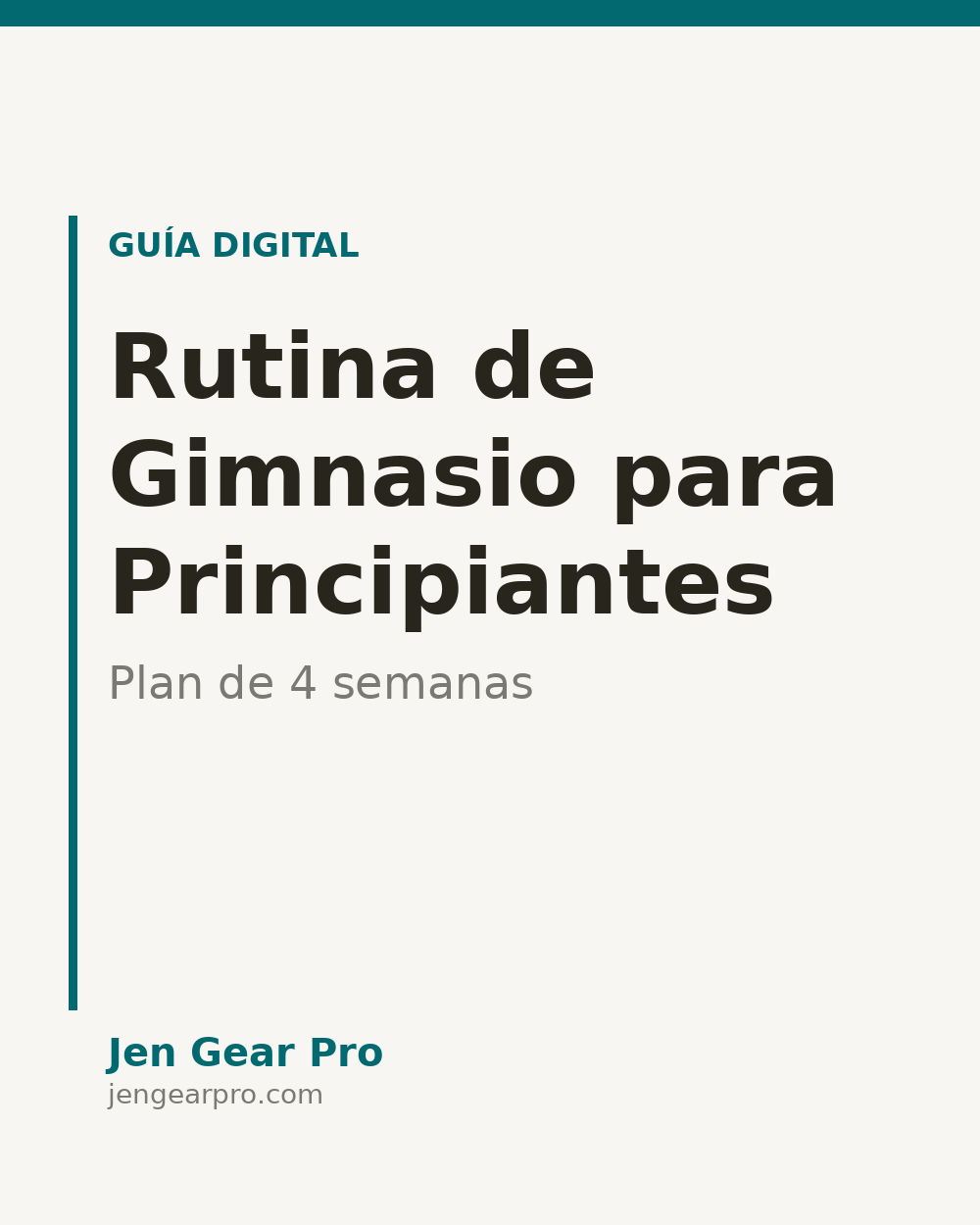 Guía de Rutina de Gimnasio para Principiantes